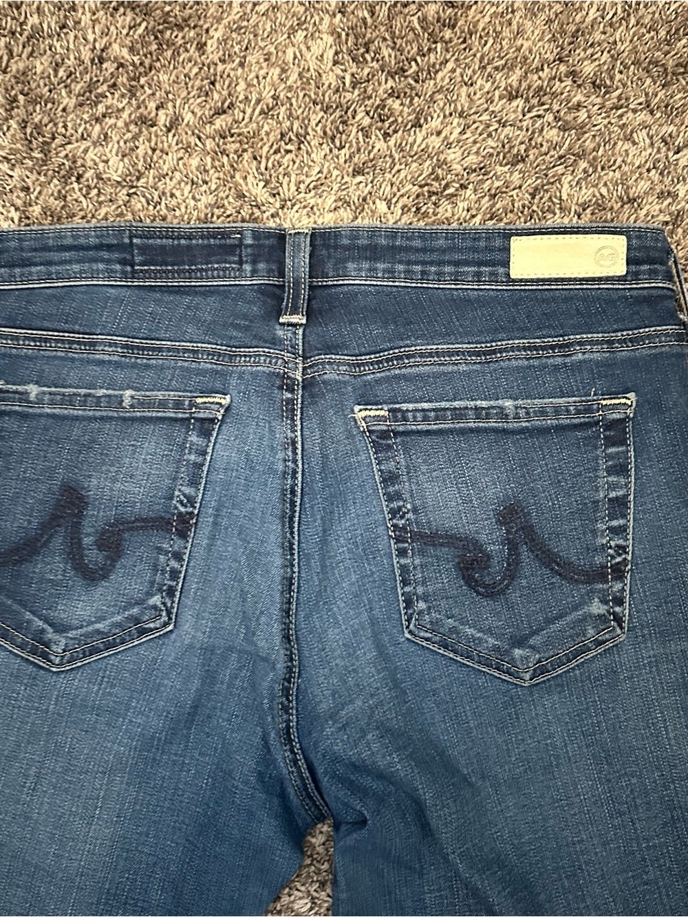 AG Adriano Goldschmied Women’s Dark Blue Skinny Jeans - Faded Wash - Picture 5 of 10